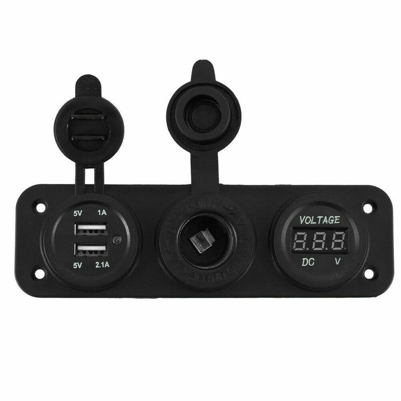 12V Car Lighter Socket Splitter Dual USB Charger Power Adapter Outlet