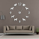 Different Dog Breeds Large Wall Clock Dog Lovers Pet Owners Home Decor Gian