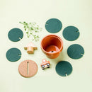 Coaster Mat Cactus Potted Plants Shape Cup Mat Heat Insulation Pad Table DeS Hn
