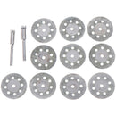 10Pcs Double Sided Diamond Cutting Discs Saw Blade with Connecting Rod FT