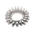 20Pcs Stainless Steel Clothes Pegs Hanging Pins Clips Laundry Metal Clamps LJ