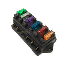 Car 6 Way Standard Blade Fuse Box Holder Block Overload Protection