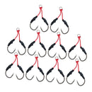 10Pcs Fishing Dual Assist Hook With PE Line Super Strong Braid Assist Cords