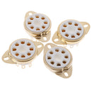 4Pcs 8 pin ceramic socket tube top vacuum octal value for KT88 6550 EL34 6S MME