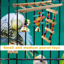 Funny Wooden Pet Birds Ladder Toys Parrots Climbing Ladder Chewing Swings Home