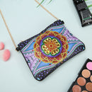 DIY Flower Special Shape Diamond Painting Leather Chain Shoulder Bag Clutch