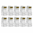 10pcs RJ45 CAT5 CAT5E CAT6 Metal Cable Modular Plug Connector 8P8 Dlqq Netw R5A4