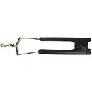 Black Adjustable Leather Saxophone Shoulder Neck Strap with Buckle Width 24 P3A4