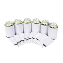 Beer Can Coolers Sleeves Reusable Drink Caddies for Events Weddings White