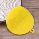 Silicone Dish Washing Brush Kitchen Pot Pan Bowl Cleaning Tools (Yellow) A