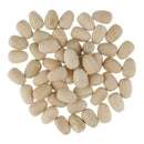 50xUnpainted Natural Wooden Eggs Wood Easter Decorations Embellishment Craft