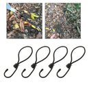 4pcs/Set Elastic Bungee Hook Ties Expander Hooks for Tarpaulins Pavilions Tents