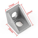 10PCS 20x20mm Grey Aluminum L Shape Brace Corner Joint Right Angle Bracket LJ