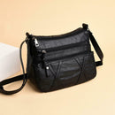 Solid Color Shoulder Messenger Handbags Women Leather Small Crossbody Bags