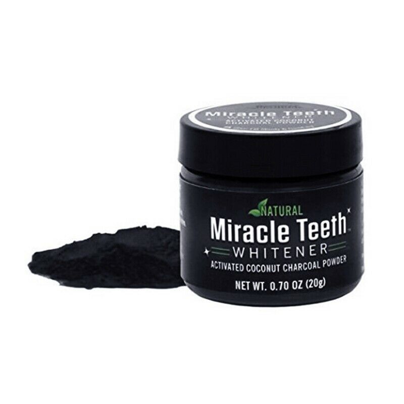 Black activated carbon teeth cleaning powder Miracle teeth Natural activity T6W7