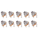 Electric Guitar Nickle Mono Input Output Jack Socket 6.35mm 1/4inches 10 Pcs