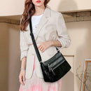 Women Leather Shoulder Crossbody Bag Fashion Multi Pocket Messenger Handbag
