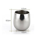 Stainless Steel Coffee Cup Beer Mug Coffee Mug Milk Cup Curved 120ml+200ml