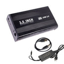 Portable 3.5 inch USB 2.0 SATA HDD Hard Drive Disk External Case Box Enclosure