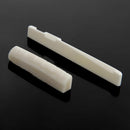 Beige Buffalo Bone Bridge Saddle And Slotted Nut For 6 String Acoustic Guitar TO
