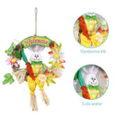 Easter Bunny Wreath Scarecrow Home Decor Wall Door Hanging Ornament 2Pcs(On V5H3