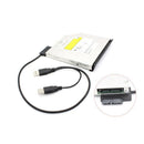 Dual USB 2.0 to SATA 13Pin 7+6 Adapter Lead Cable For Laptop PC CD/DVD-ROM Drive