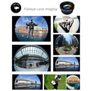 Clip 3-in-1 180 Fish-Eye Lens+Wide Angle Lens+Macro Lens Black