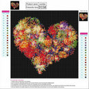 Full Square/Round Drill 5D DIY Diamond Painting Love Heart Pyrotechnics Fir