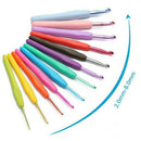 30pcs Crochet Hooks Kit Yarn Knitting Needles Sewing Tool Ergonomic Grip Bag Set