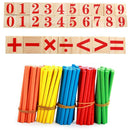 Wooden Toys for Children Mathematics Game Stick Math Numbers Counting Rods