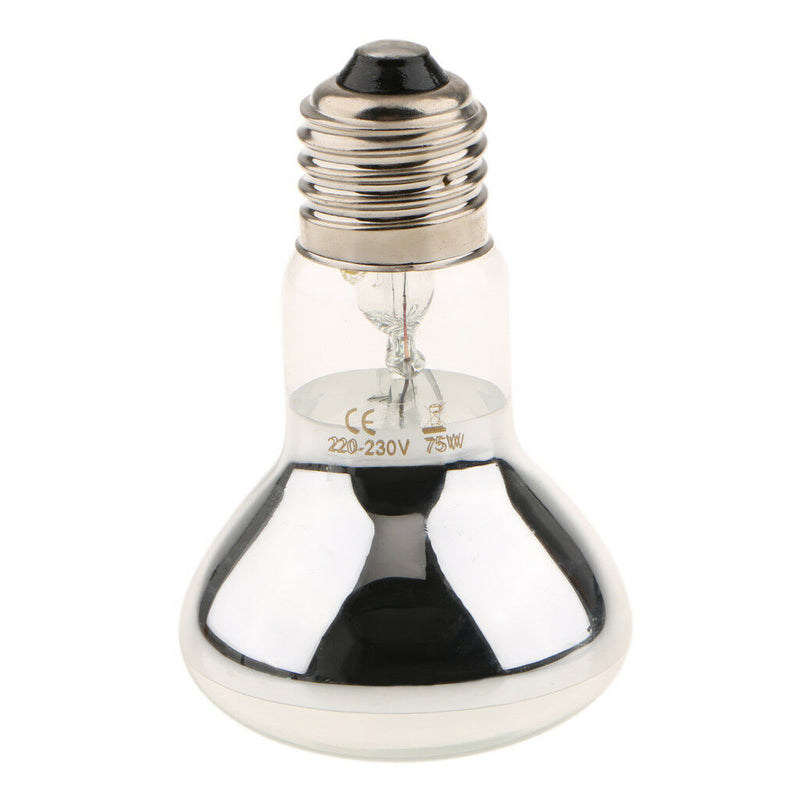 2x Reptile Lizard Heat Basking Lamp Reptile Infrared Heater Light 75W/100W