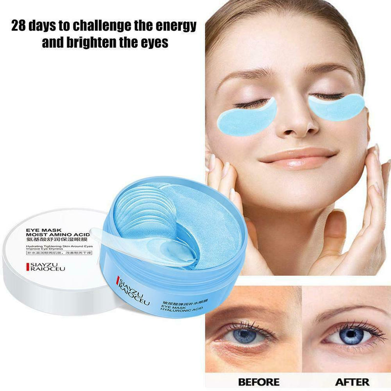 60x Whitening Firming Eye Patch Hyaluronic Acid Moisturizing EyeMask Dark Circle