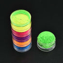 6 Colors Neon Nail Art Pigment Powder-Glitter Eyeshadow Cosmetic Makeup Tool USA