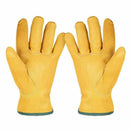Leather Working Gloves Men's Work Cowhide Gloves Gardening Digging Planting