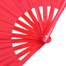 Bamboo structure of Kung Fu Tai Chi Wushu martial arts hand Fan Red Z7S8