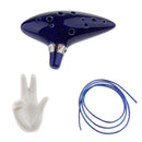 12 Holes Alto C Key Ocarina with Ocarinas Stand Rack Home Decoration Craft