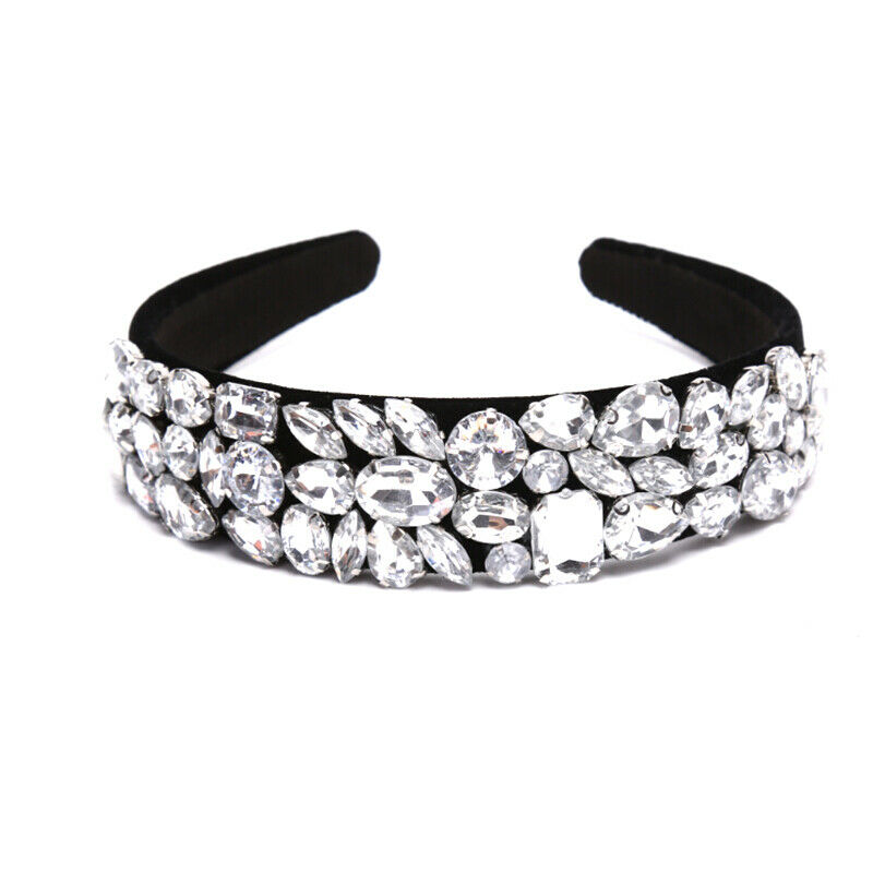 Baroque Velvet Rhinestone Headbands Women Hair Accessories Hair Bands Hoop Gif_