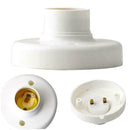 New E27 Round Plastic Base Screw Light Bulb Lamp Sockets A Pro R0I0 White 8 J4V2