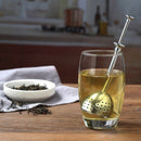 Press Type Stainless Steel Infuser Easy Clean Retractable Tea Strainer ReusablJR