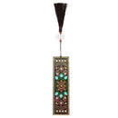 DIY Special Shaped Diamond Painting Leather Bookmark with Tassel Office Supplies