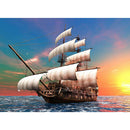 5D DIY Full Drill Diamond Painting Sailboat Cross Stitch Embroidery Craft