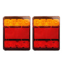 1 Pair Car Truck 8LED Tail Warning Lights Rear Lamps Waterproof Tailights A