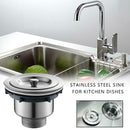 Kitchen Bar Sink Strainer With Filter Basket Drain Head Stopper Stainless Steel