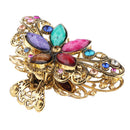 5Pcs Women's Metal Butterfly Flower Rhinestone Hair Claw Clamps Hair Clips