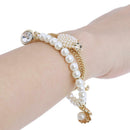 Fashion Alloy Synthetic Pearls Mix-Pattern Multilayer Exaggerated Bracelets