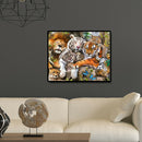 5D DIY Full Round Diamond Painting Tiger Embroidery Canvas Art (L2187)