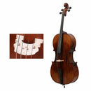 Professional Cello Bridge for 1/2 Size Cello Exquisite Maple Material X8G3