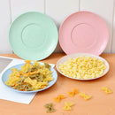4pcs Camping Plates Wheat Straw Recyclable Healthy Tableware Plate Lunch Dinner