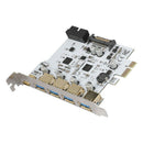 Pci-E To Usb3.0 4-Port Type-C Adapter Expansion Card Connector Dual Interfa