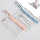 1Pc New Stationery Creative Transparent Scrub Pencil Bag Korean Student Pen